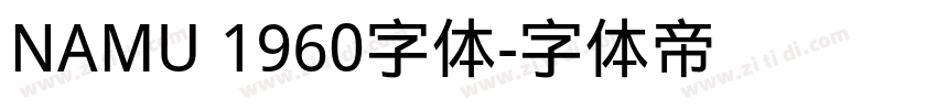 NAMU 1960字体字体转换